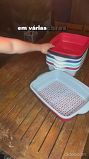 Caixa de Areia Para Gatos Banheira Higiênica Furba 3 Peças Com Bandeja Sanitária e Peneira