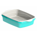 Caixa de Areia Para Gatos Banheira Higiênica Furba 3 Peças Com Bandeja Sanitária e Peneira