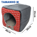 Cama Toca Iglu 3 em 1 para Cachorro e Gato Caminha Pet com Almofada