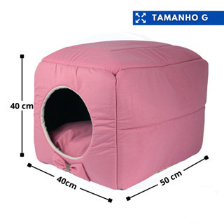 Cama Toca Iglu 3 em 1 para Cachorro e Gato Caminha Pet com Almofada