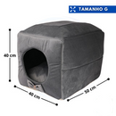 Cama Toca Iglu 3 em 1 para Cachorro e Gato Caminha Pet com Almofada