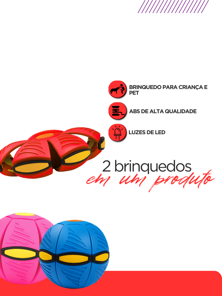 Brinquedo Pet Bola Mágica Brinquedo Interativo Cachorro Bolinha Voadora