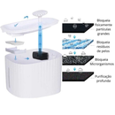Bebedouro Fonte de Água Elevado Automático Com Filtro 3 Estágios Para Pet Cachorro Gato 3 Litros